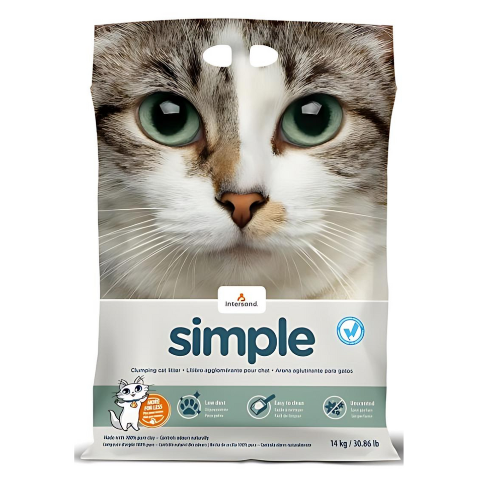 Intersand Simple Clumping Cat Litter - 14 kg