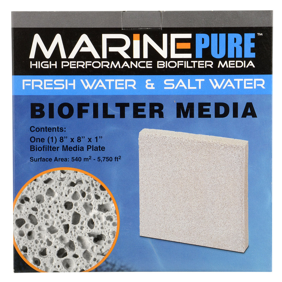 MarinePure Biofilter Media Plate - 8" x 8" x 1"